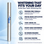 Smile Dew teeth whitening pen benefits: peroxide-free formula, precise brush application, pocket-sized for on-the-go whitening.